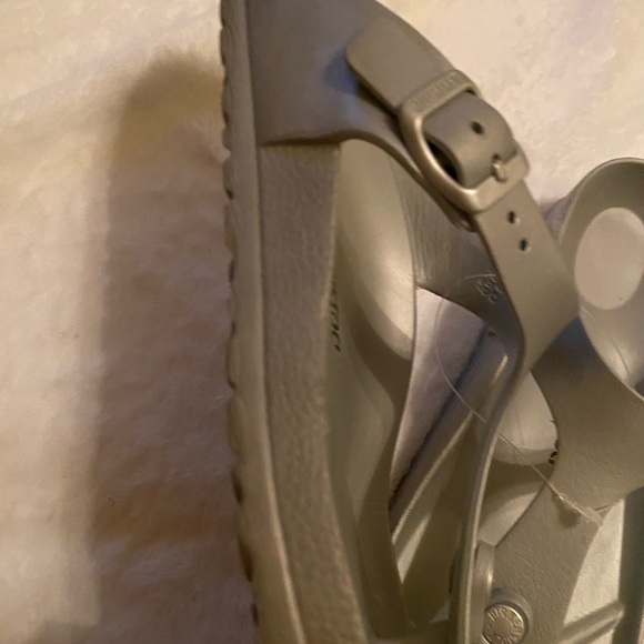 Birkenstock Light Gray Slide Sandals - Picture 5 of 5